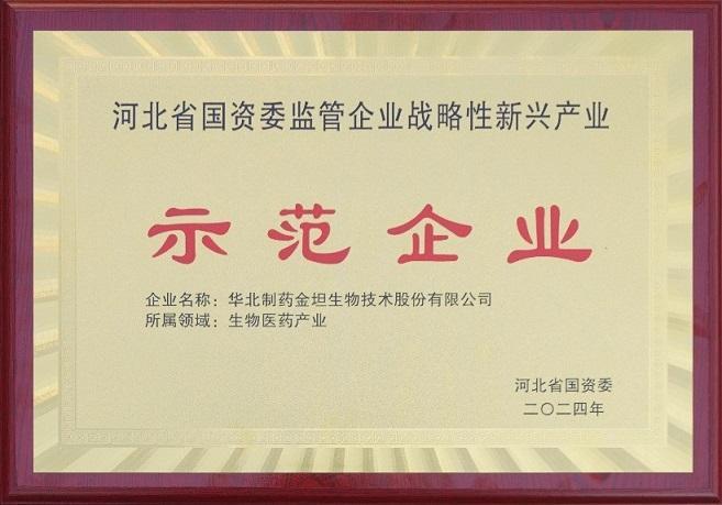 金坦公司获评省国资委战略性新兴产业示范企业